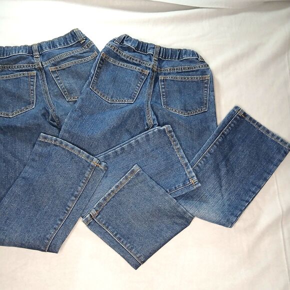 Crazy 8 Bootcut Jeans Bundle Med Wash Denim Set of 2 Classic Girls Youth sz 8 - Picture 3 of 9